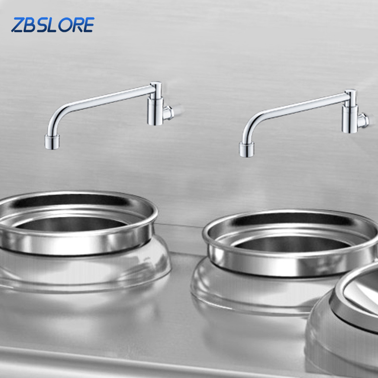 Wok Faucets Factory Wall Mount Chinese Wok Range Automatic Swing