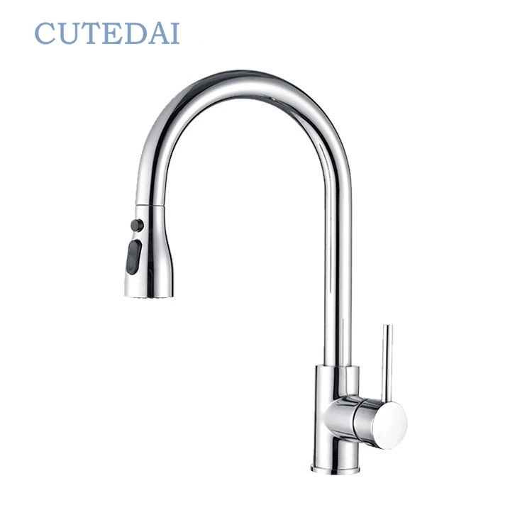 Factory wholesale brass pull down kitchen faucet 1
