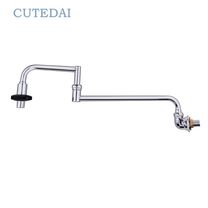 Rubinetto riempivasi per vasi monoforo con montaggio a parete con ugello prolungato a doppio snodo 1