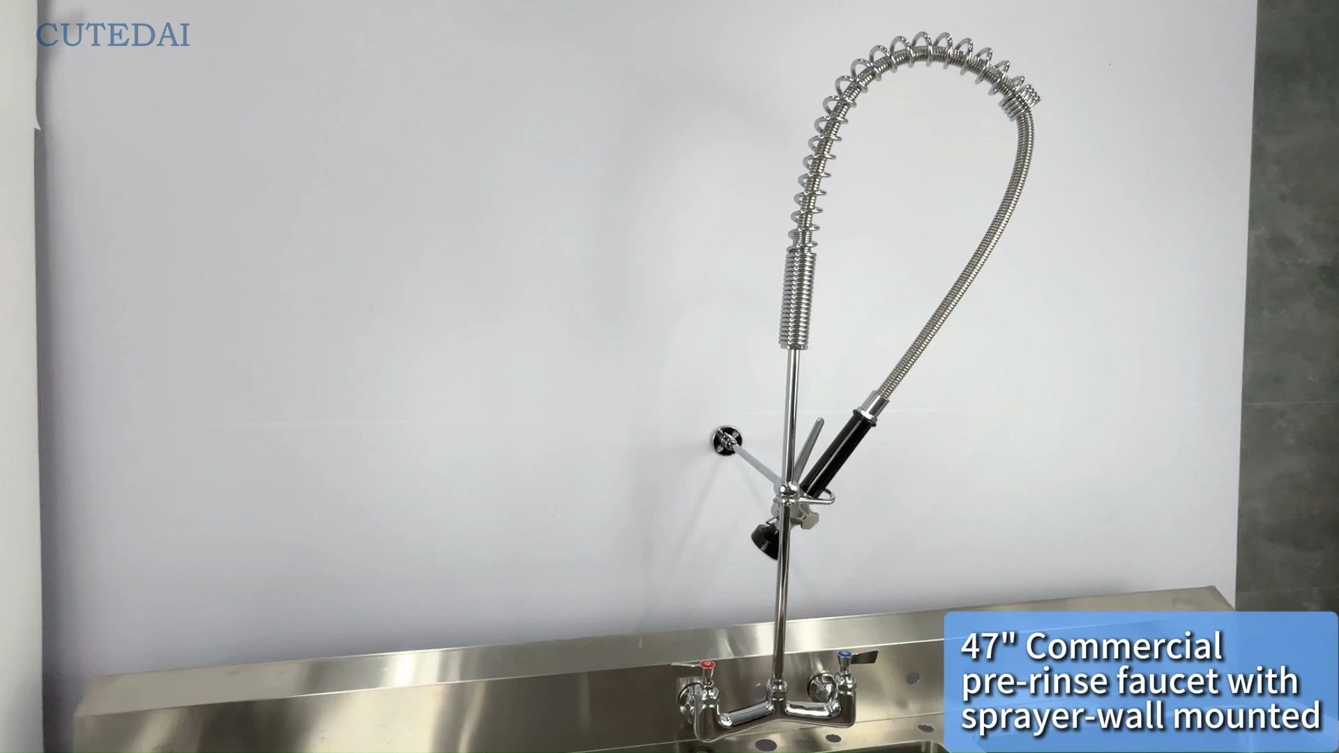 Современный классический промышленный латунный смеситель для кухонной мойки с предварительным ополаскиванием, пружинный смеситель для отеля, отличная видимость, долговечность 1