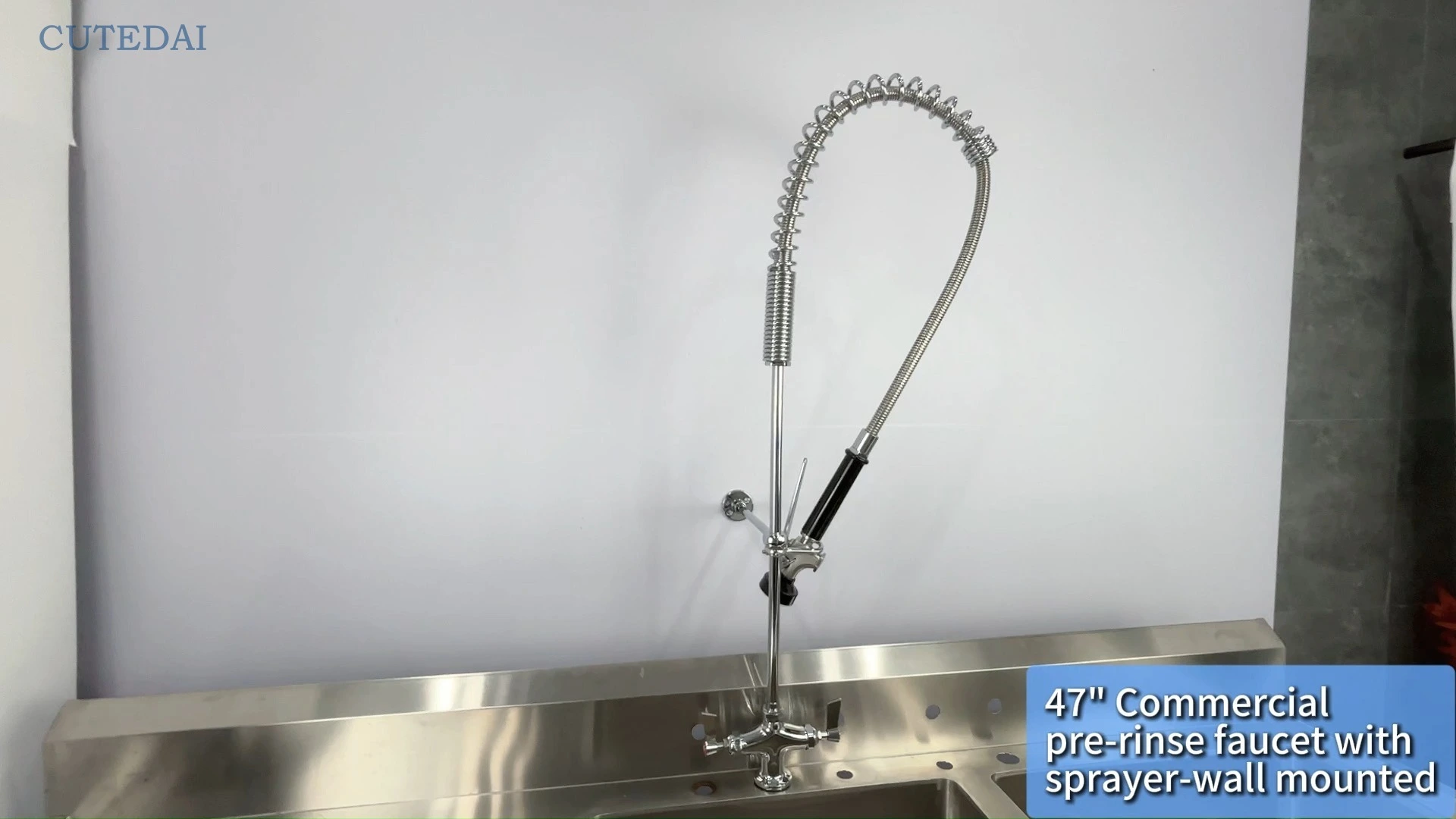 Rubinetto di riempimento per pentole oscillanti aggiuntivo con spruzzatore pre-risciacquo in ottone ecologico per cucine commerciali per hotel in stile design industriale 1