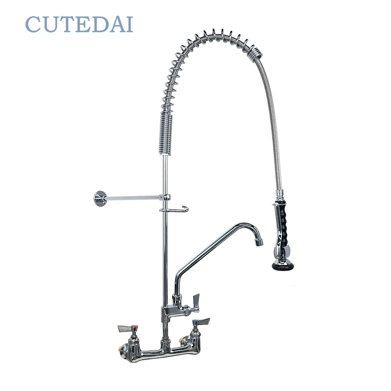 ก๊อกน้ำสำหรับอ่างล้างจานแรงดันสูงสำหรับห้องครัวเชิงพาณิชย์ที่ได้รับการรับรอง พร้อมตลับทองเหลือง รับรองลายน้ำสำหรับโรงแรม 1