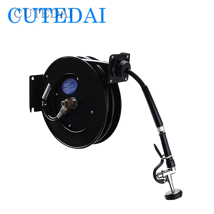 Certified Retractable Hose Reels Heavy Duty Best Quality High Pressure Washer Carbon Steel Manual Nozzles for Commercial Kitchen 1