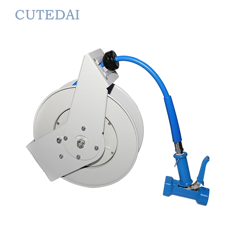 Carretel de mangueira de jardim retrátil de aço carbono de alta pressão Giraffe Tools, 10/15m, para lavagem de carros e veículos. Montagem na parede. 1